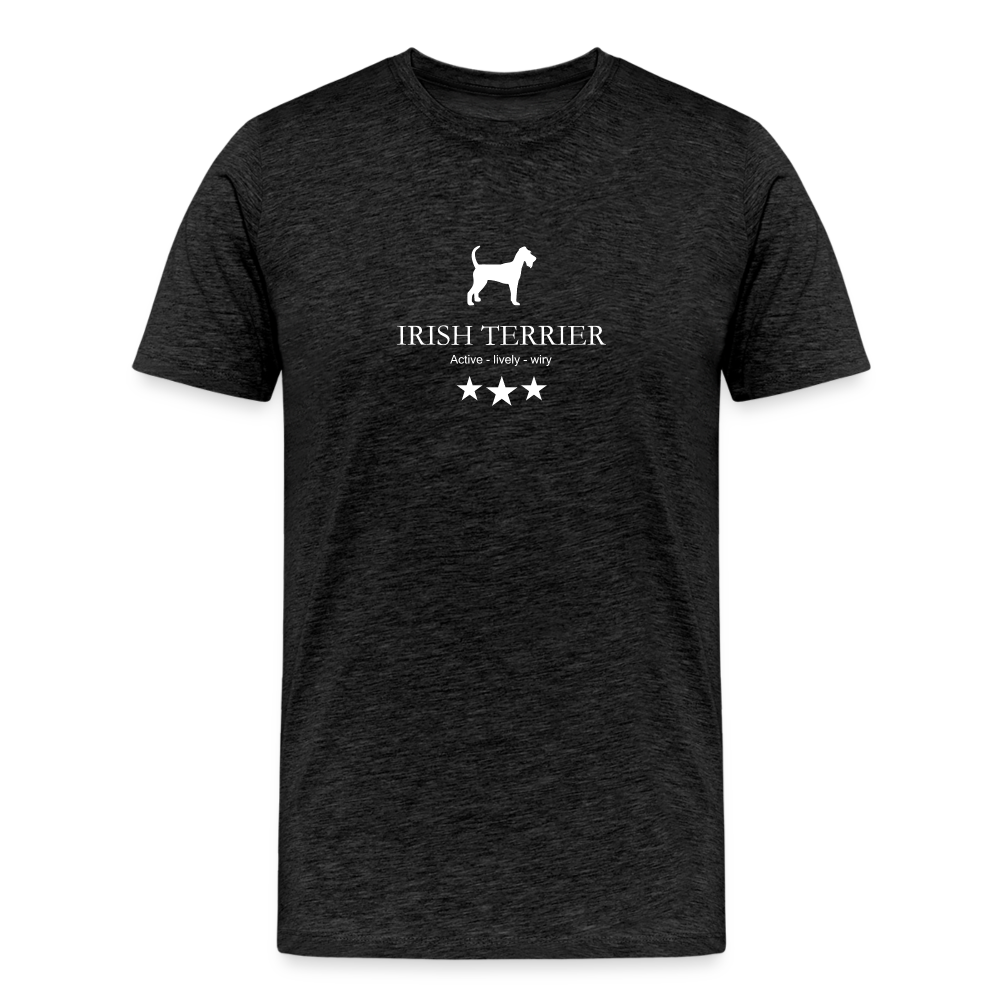 Männer Premium T-Shirt - Irish Terrier - Active, lively, wiry... - Anthrazit