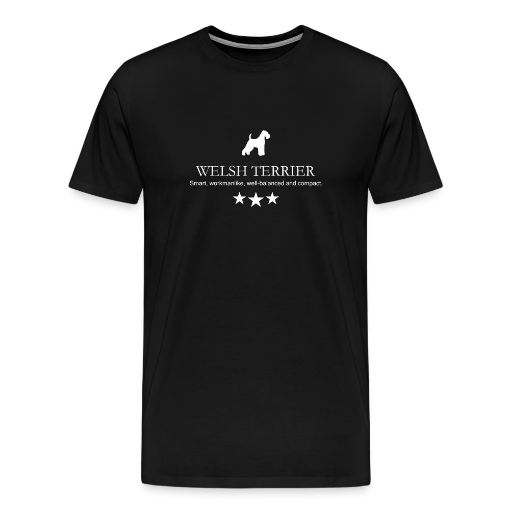 Männer Premium T-Shirt - Welsh Terrier - Smart, workmanlike, well-balanced and compact... - Schwarz