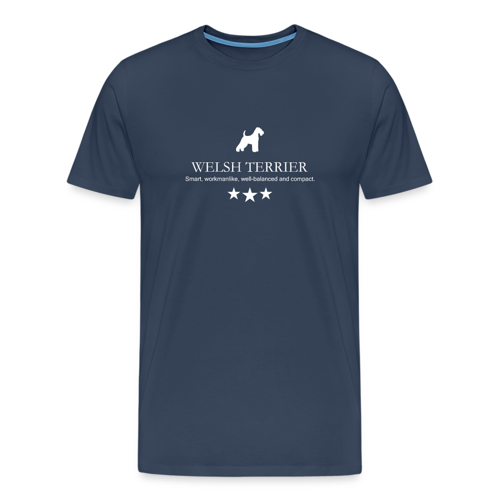 Männer Premium T-Shirt - Welsh Terrier - Smart, workmanlike, well-balanced and compact... - Navy
