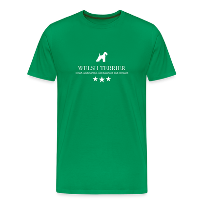 Männer Premium T-Shirt - Welsh Terrier - Smart, workmanlike, well-balanced and compact... - Kelly Green