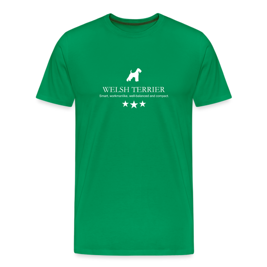 Männer Premium T-Shirt - Welsh Terrier - Smart, workmanlike, well-balanced and compact... - Kelly Green