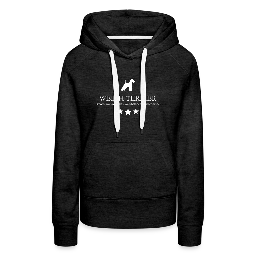 Frauen Premium Hoodie - Welsh Terrier - Smart, workmanlike, well-balanced... - Anthrazit