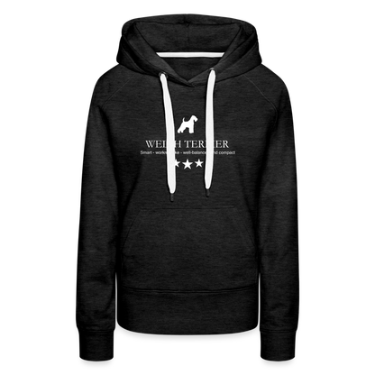 Frauen Premium Hoodie - Welsh Terrier - Smart, workmanlike, well-balanced... - Anthrazit