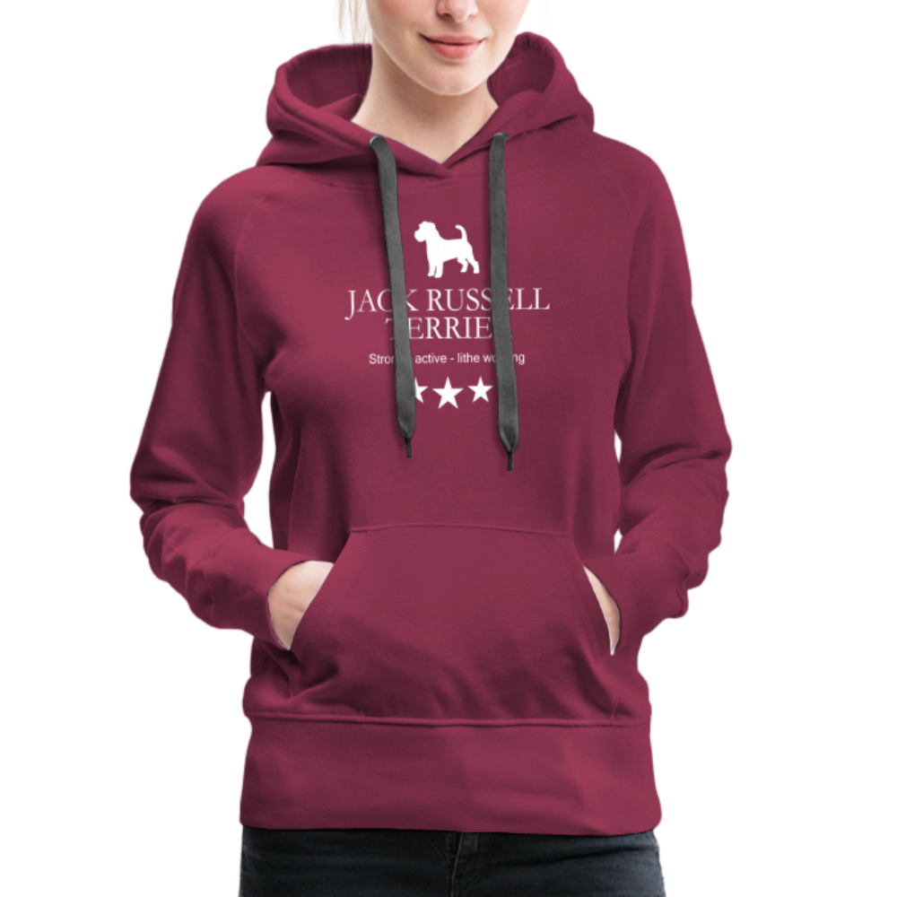 Frauen Premium Hoodie - Jack Russell Terrier - Strong, active, lithe working... - Bordeaux