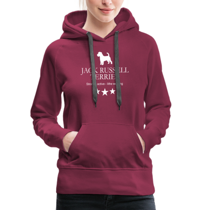 Frauen Premium Hoodie - Jack Russell Terrier - Strong, active, lithe working... - Bordeaux