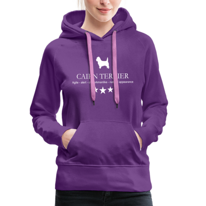 Frauen Premium Hoodie - Cairn Terrier - Agile, alert, of workmanlike... - Purple