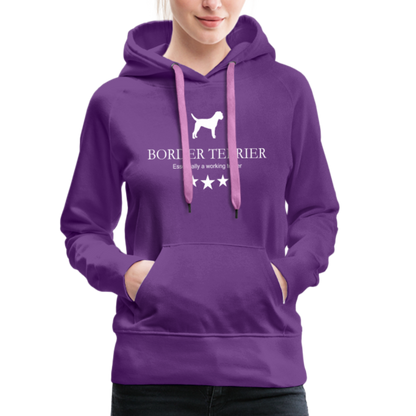 Frauen Premium Hoodie - Border Terrier - Essentially a working terrier... - Purple
