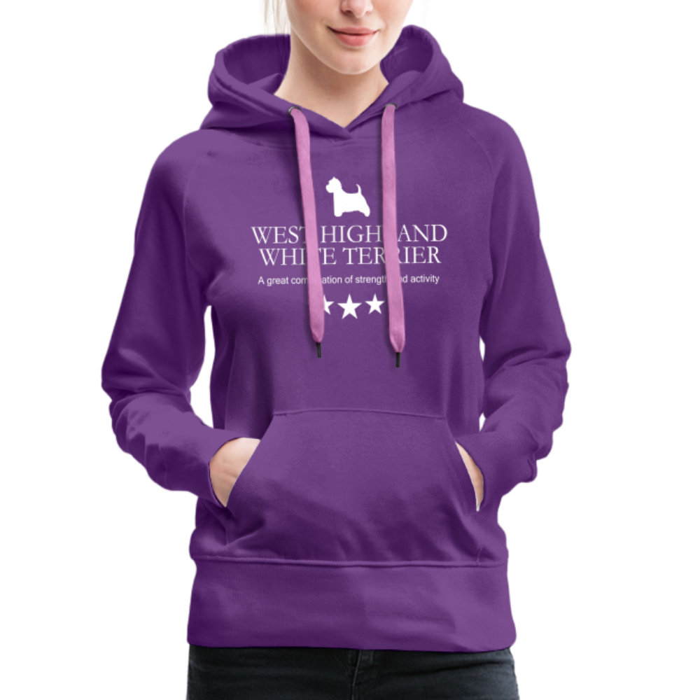 Frauen Premium Hoodie - West Highland White Terrier - A great combination of strength and activity... - Purple