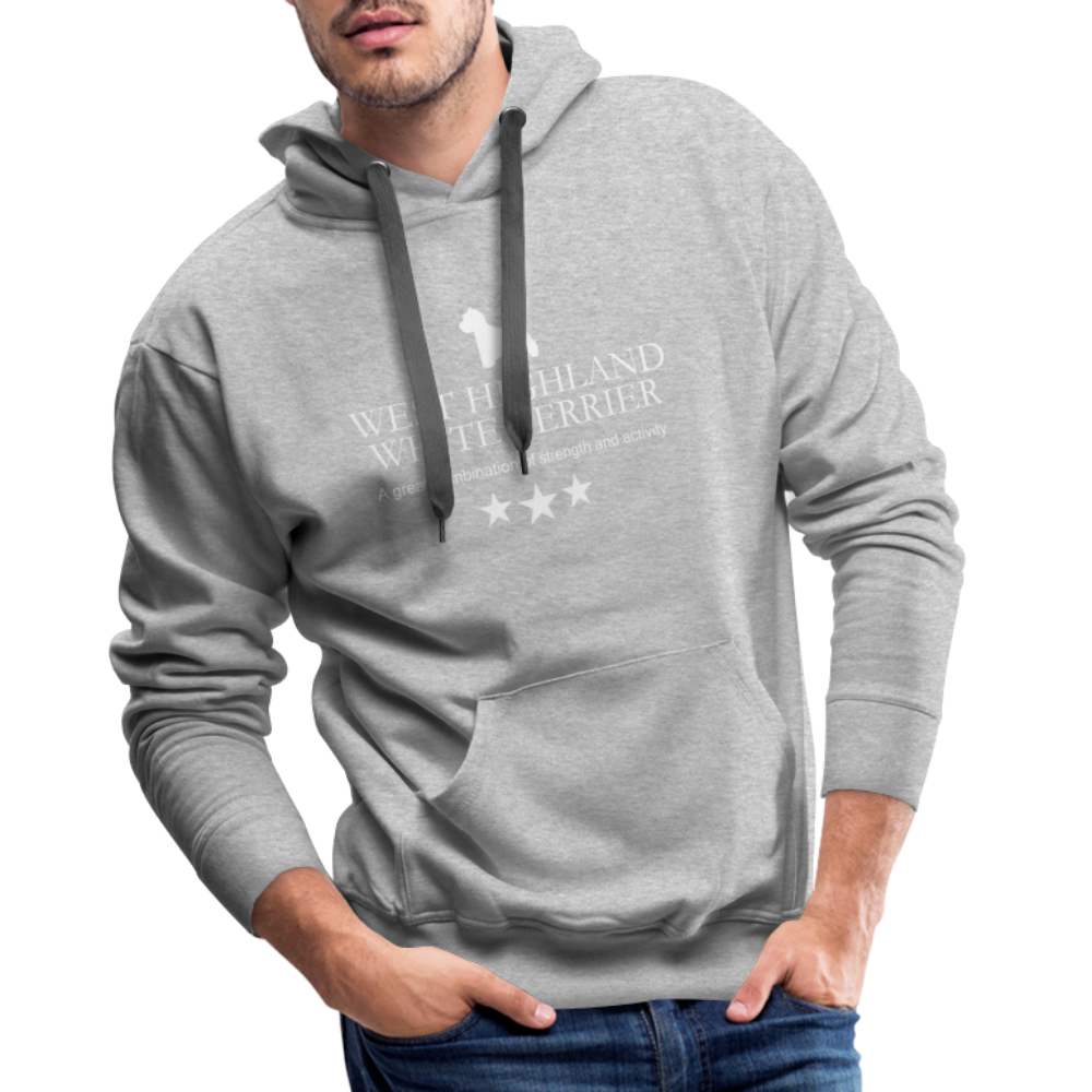 Men’s Premium Hoodie - West Highland White Terrier - A great combination of strength and activity... - Grau meliert