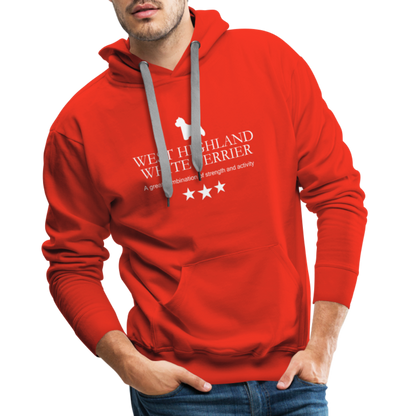 Men’s Premium Hoodie - West Highland White Terrier - A great combination of strength and activity... - Rot
