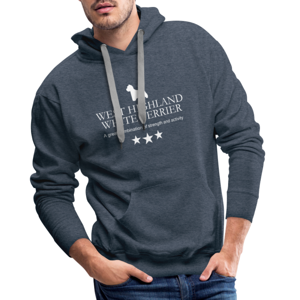 Men’s Premium Hoodie - West Highland White Terrier - A great combination of strength and activity... - Jeansblau
