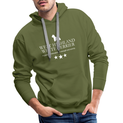 Men’s Premium Hoodie - West Highland White Terrier - A great combination of strength and activity... - Olivgrün