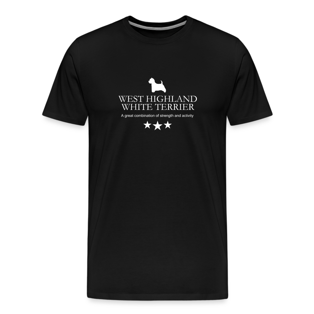 Männer Premium T-Shirt - West Highland White Terrier - A great combination of strength and activity... - Schwarz