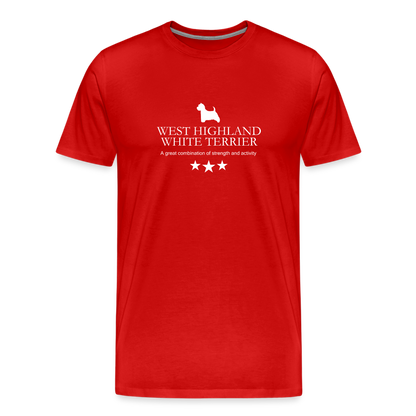 Männer Premium T-Shirt - West Highland White Terrier - A great combination of strength and activity... - Rot