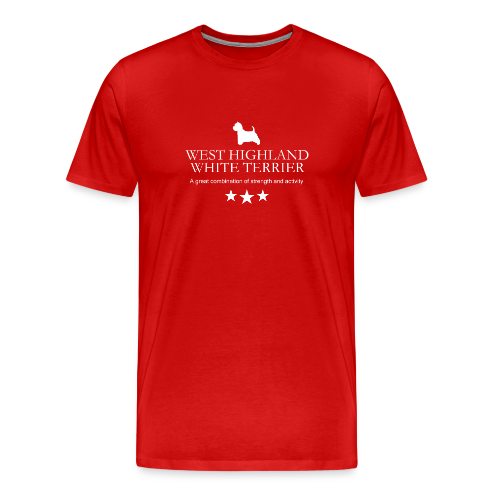 Männer Premium T-Shirt - West Highland White Terrier - A great combination of strength and activity... - Rot