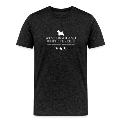 Männer Premium T-Shirt - West Highland White Terrier - A great combination of strength and activity... - Anthrazit