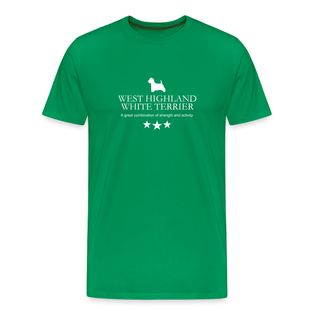 Männer Premium T-Shirt - West Highland White Terrier - A great combination of strength and activity... - Kelly Green