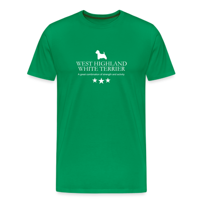 Männer Premium T-Shirt - West Highland White Terrier - A great combination of strength and activity... - Kelly Green