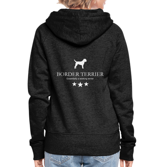 Frauen Premium Kapuzenjacke - Border Terrier - Essentially a working terrier... - Anthrazit