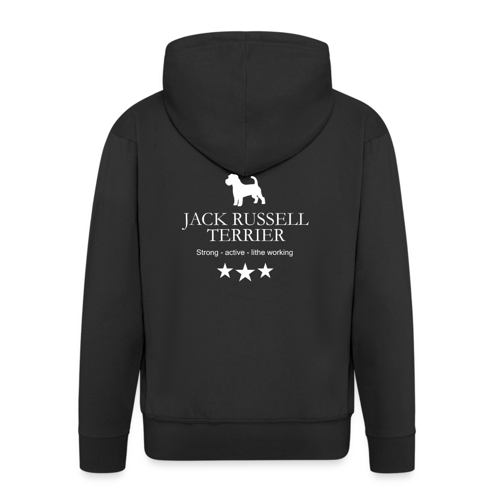 Männer Premium Kapuzenjacke - Jack Russell Terrier - Strong, active, lithe working... - Schwarz