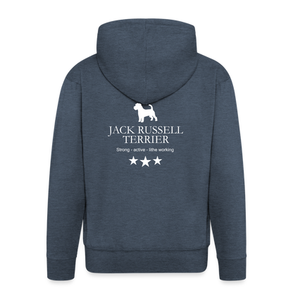 Männer Premium Kapuzenjacke - Jack Russell Terrier - Strong, active, lithe working... - Jeansblau