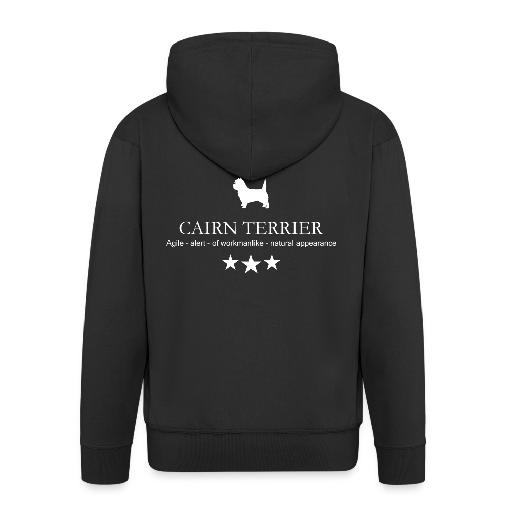Männer Premium Kapuzenjacke - Cairn Terrier - Agile, alert, of workmanlike... - Schwarz