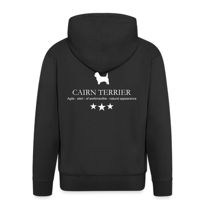 Männer Premium Kapuzenjacke - Cairn Terrier - Agile, alert, of workmanlike... - Schwarz