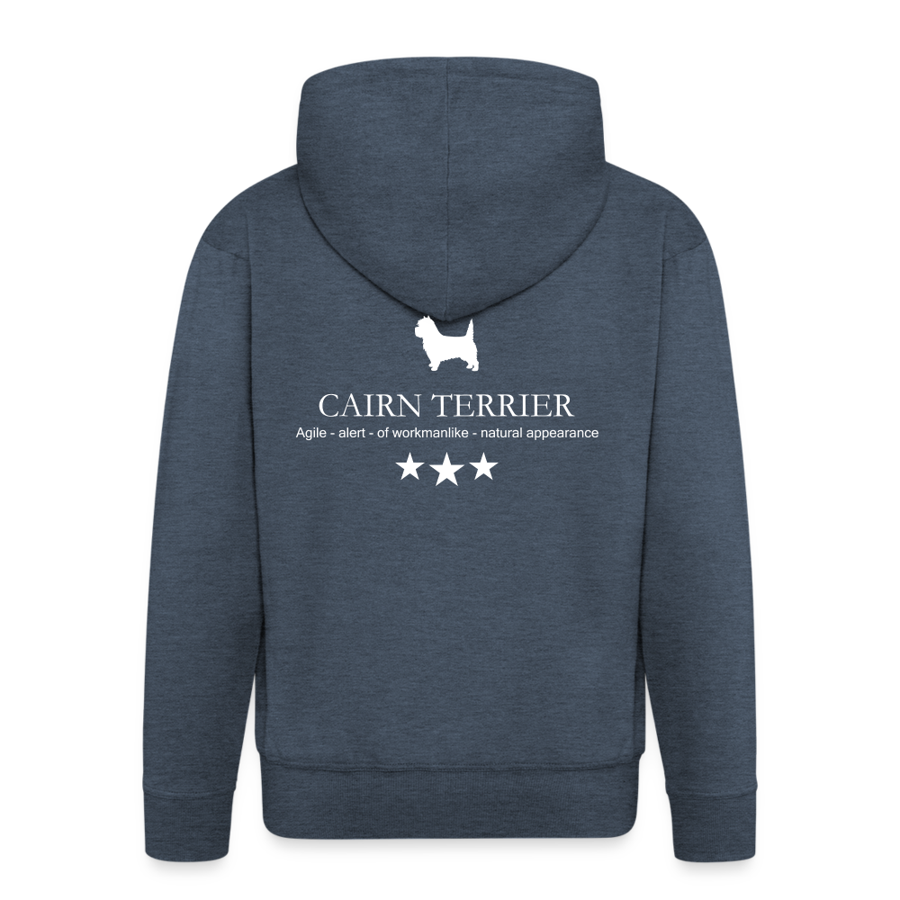 Männer Premium Kapuzenjacke - Cairn Terrier - Agile, alert, of workmanlike... - Jeansblau