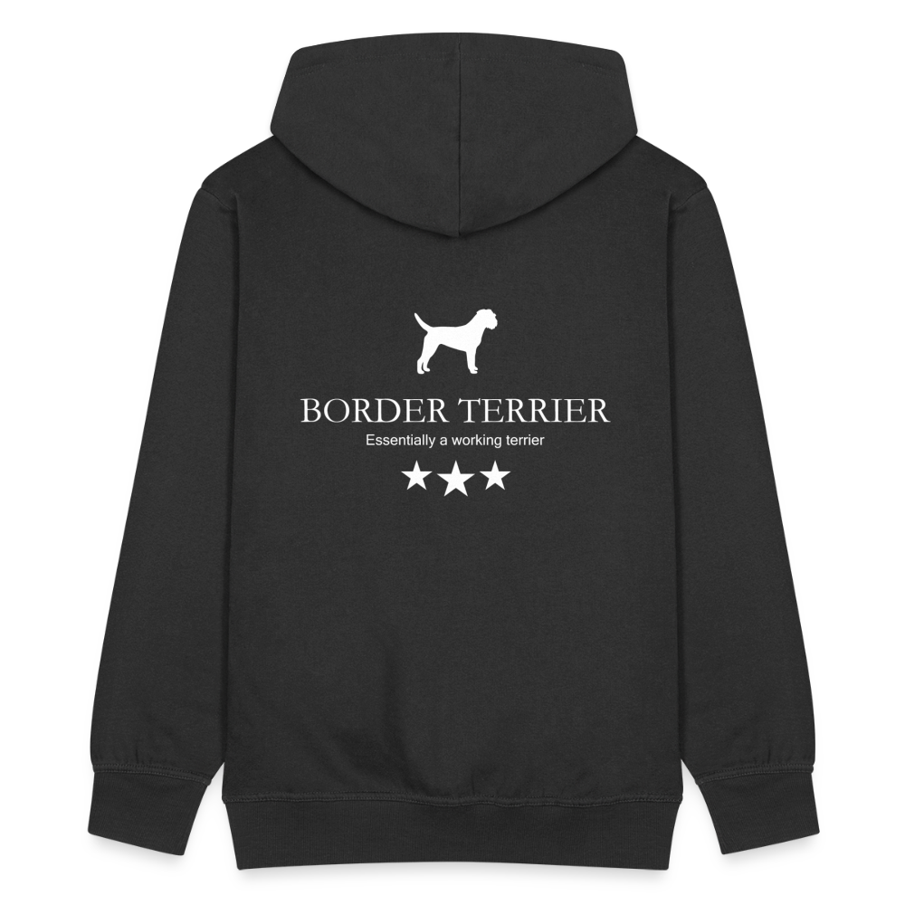 Männer Premium Kapuzenjacke - Border Terrier - Essentially a working terrier... - Schwarz