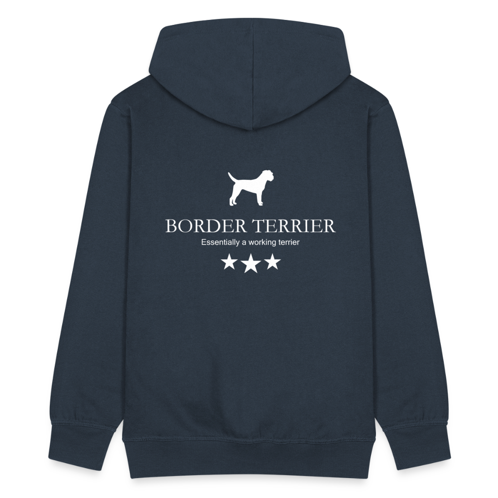 Männer Premium Kapuzenjacke - Border Terrier - Essentially a working terrier... - Navy