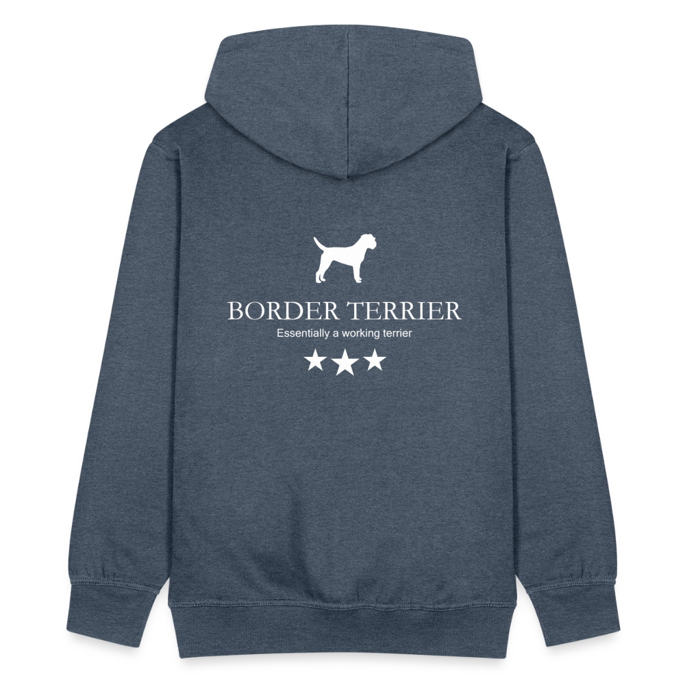 Männer Premium Kapuzenjacke - Border Terrier - Essentially a working terrier... - Jeansblau