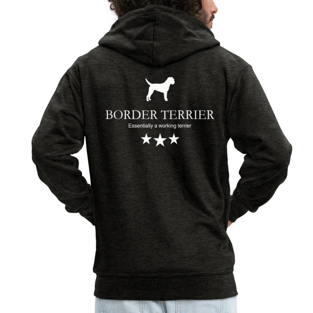 Männer Premium Kapuzenjacke - Border Terrier - Essentially a working terrier... - Anthrazit