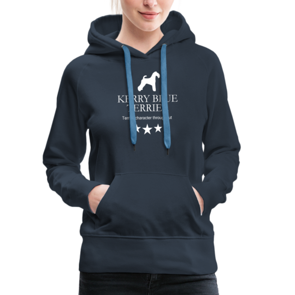 Frauen Premium Hoodie - Kerry Blue Terrier - Terrier character throughout... - Navy