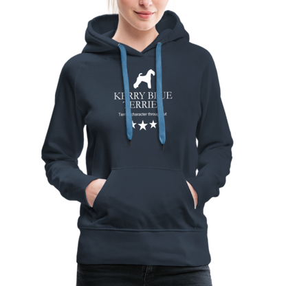 Frauen Premium Hoodie - Kerry Blue Terrier - Terrier character throughout... - Navy