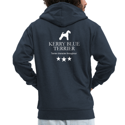 Männer Premium Kapuzenjacke - Kerry Blue Terrier - Terrier character throughout... - Navy