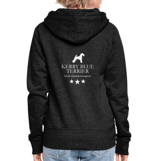Frauen Premium Kapuzenjacke - Kerry Blue Terrier - Terrier character throughout... - Anthrazit