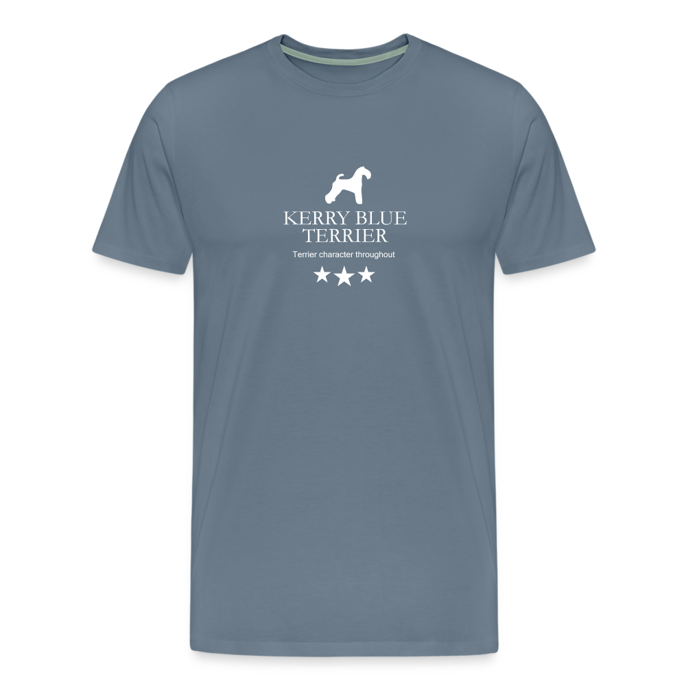 Männer Premium T-Shirt - Kerry Blue Terrier - Terrier character throughout... - Blaugrau