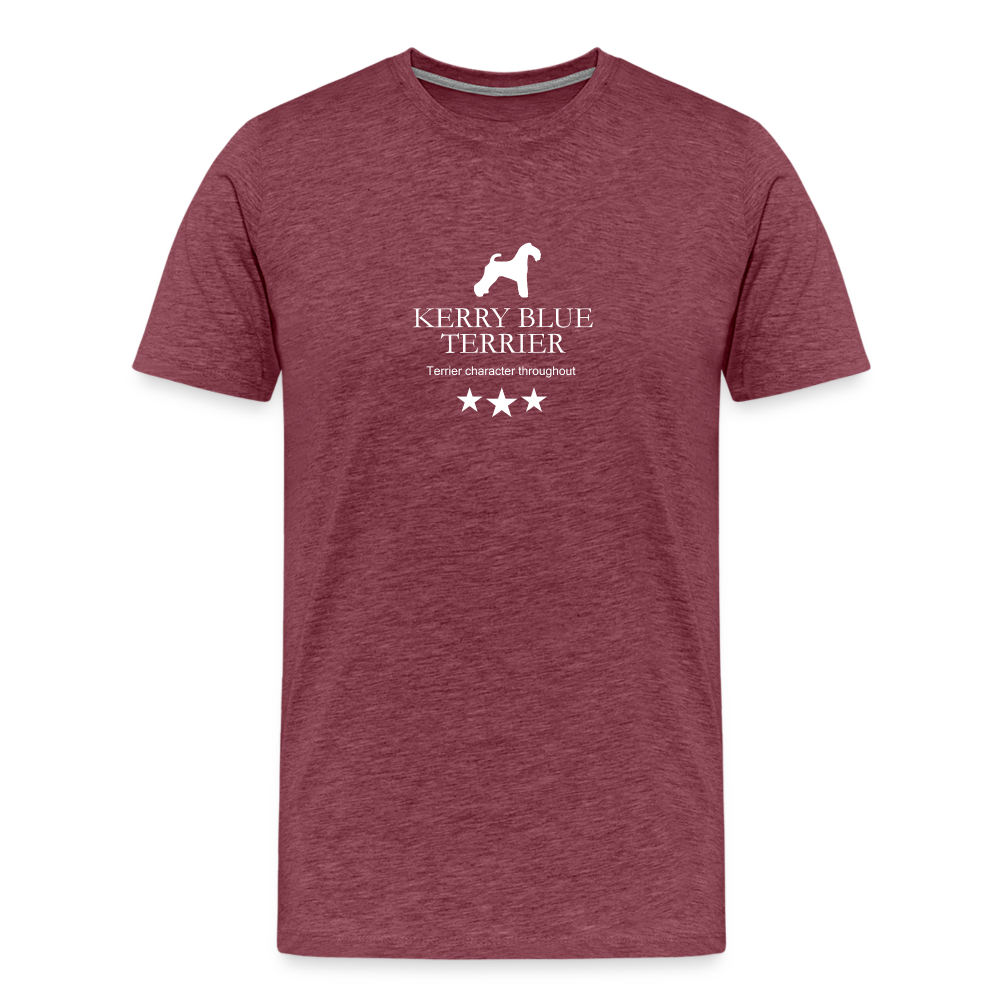 Männer Premium T-Shirt - Kerry Blue Terrier - Terrier character throughout... - Bordeauxrot meliert