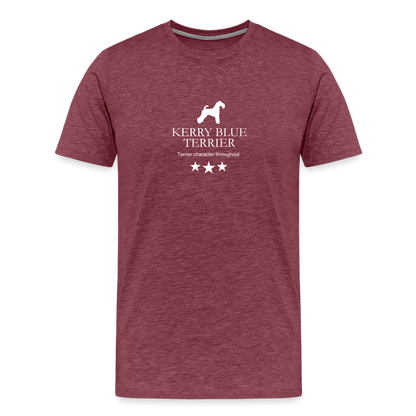 Männer Premium T-Shirt - Kerry Blue Terrier - Terrier character throughout... - Bordeauxrot meliert