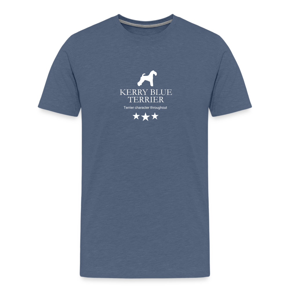 Männer Premium T-Shirt - Kerry Blue Terrier - Terrier character throughout... - Blau meliert