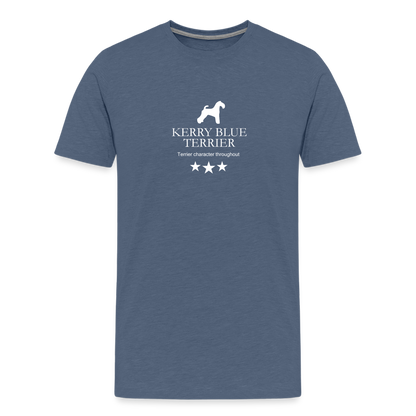 Männer Premium T-Shirt - Kerry Blue Terrier - Terrier character throughout... - Blau meliert