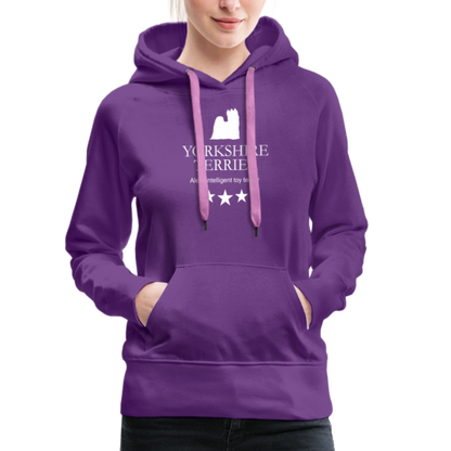 Frauen Premium Hoodie - Yorkshire Terrier - Alert, intelligent toy terrier... - Purple