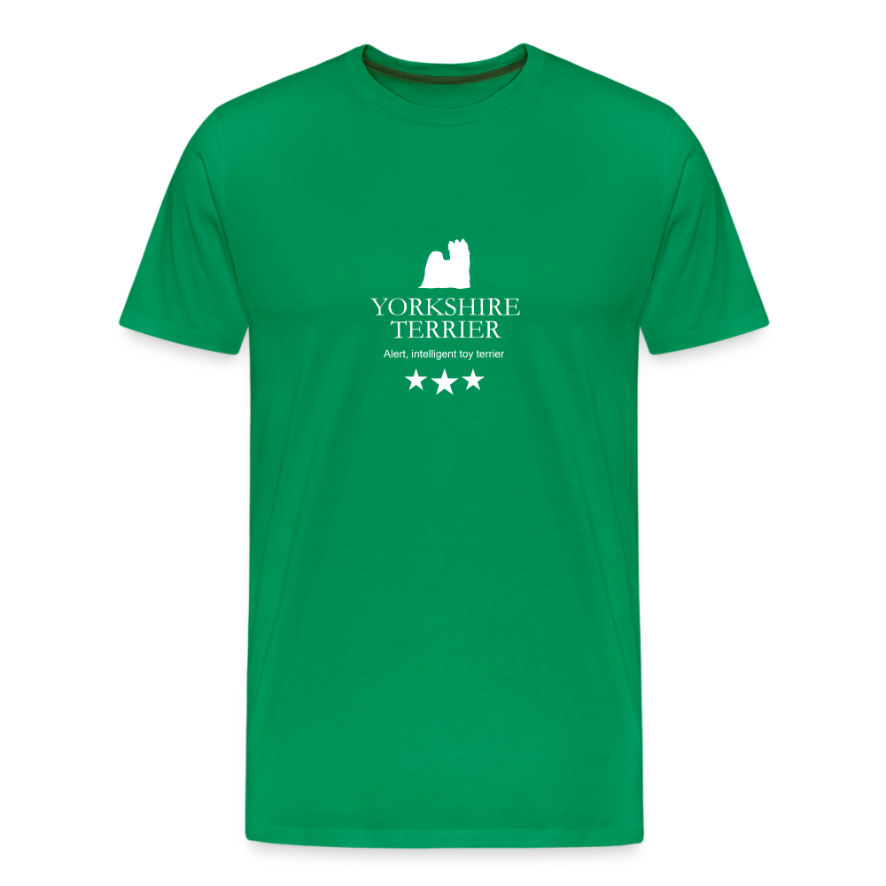 Männer Premium T-Shirt - Yorkshire Terrier - Alert, intelligent toy terrier... - Kelly Green