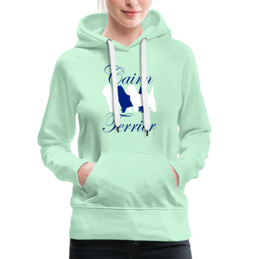 Frauen Premium Hoodie - Cairn Terrier - helles Mintgrün