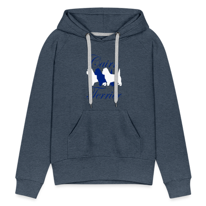 Frauen Premium Hoodie - Cairn Terrier - Jeansblau
