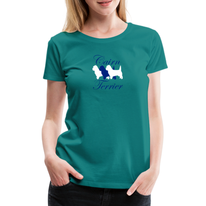 Women’s Premium T-Shirt - Cairn Terrier-Schriftzug - Divablau