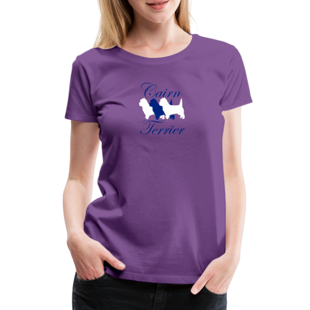 Women’s Premium T-Shirt - Cairn Terrier-Schriftzug - Lila