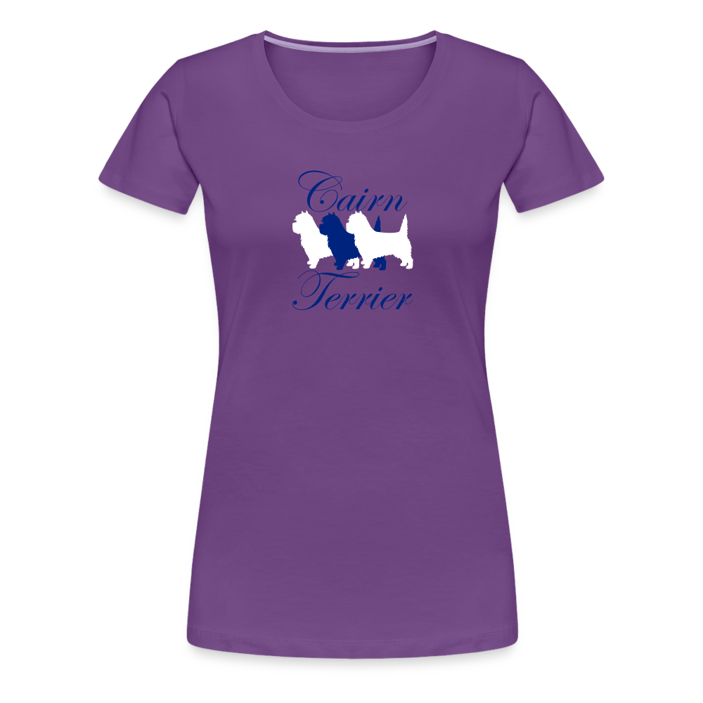 Women’s Premium T-Shirt - Cairn Terrier-Schriftzug - Lila