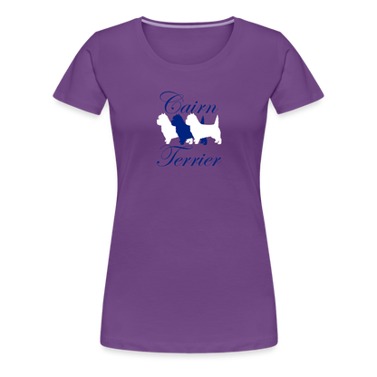 Women’s Premium T-Shirt - Cairn Terrier-Schriftzug - Lila