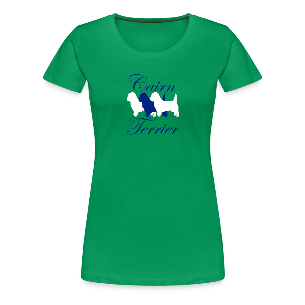 Women’s Premium T-Shirt - Cairn Terrier-Schriftzug - Kelly Green